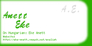 anett eke business card